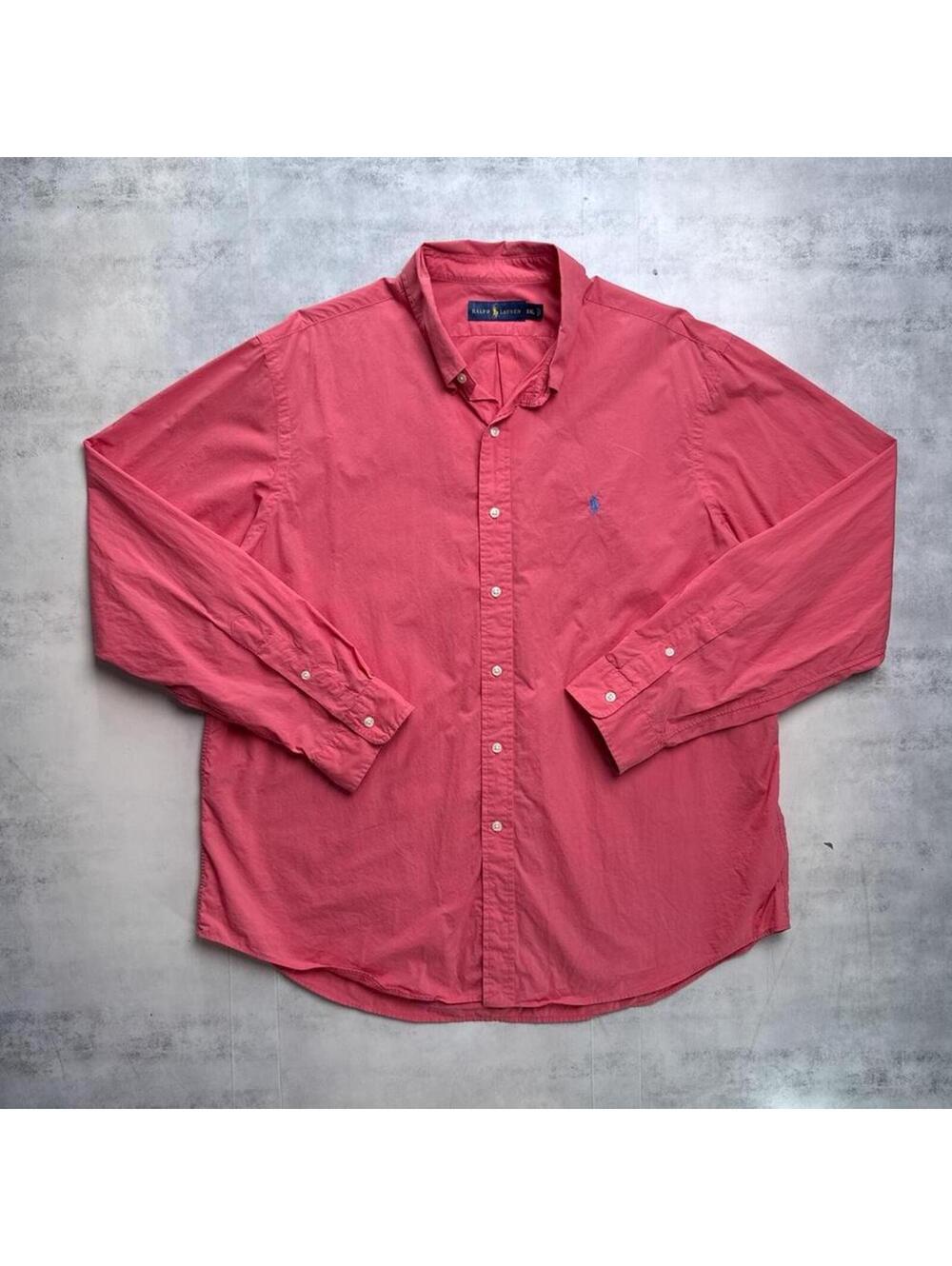Y2K Polo Ralph Lauren 00s Pink Button Up Shirt